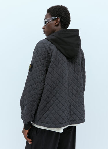 Stone Island Quilted Hooded Jacket Grey sto0154032
