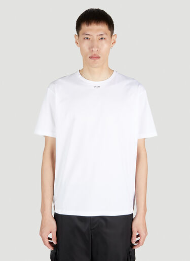 Prada 로고 프린트 티셔츠 White pra0152014