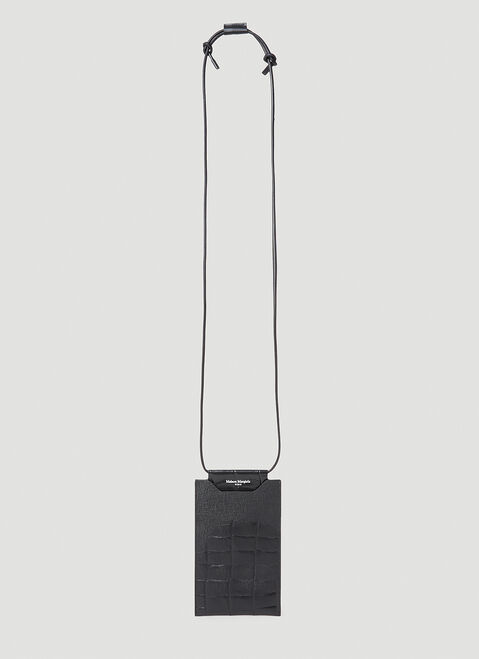 Jil Sander+ Croc Embossed Leather Phone Pouch Black jsp0151016