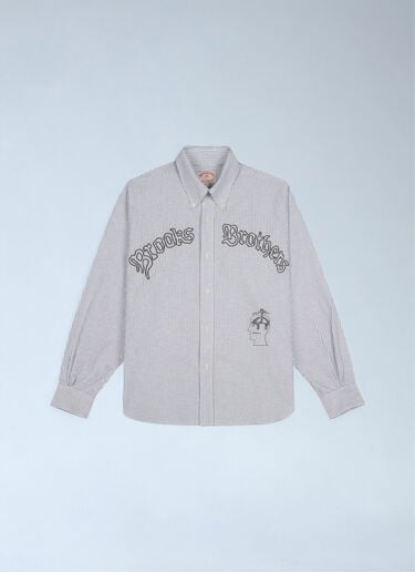California Embroidered Oxford Shirt Brain Dead x Brooks Brothers California Embroidered Oxford Shirt Blue brb0162008