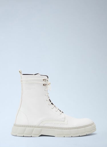 LN-CC® - Virón: 1992 Faux-Leather Boots - White Virón 1992 Faux-Leather Boots White vir0344006