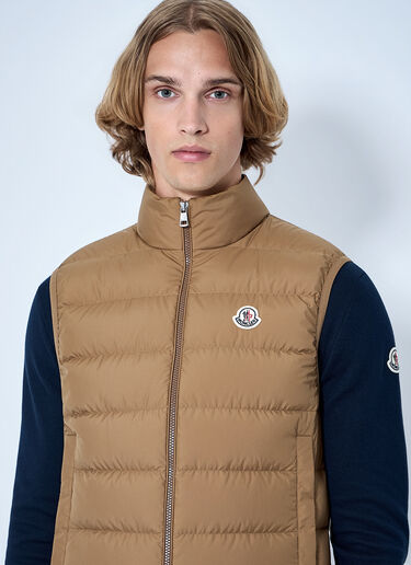 LN-CC® - Moncler: Contrin Down Gilet - Brown Moncler Contrin Down Gilet Brown mon0165063