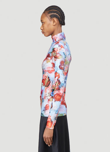 Collina Strada Stretch Photographic Print Top Black cst0239004