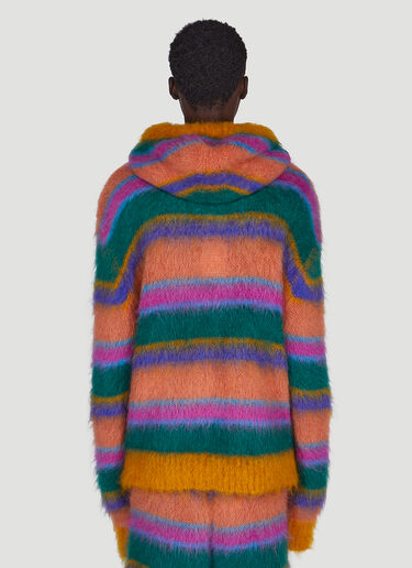 Marni Fuzzy Stripe Hooded Sweater Multicolour mni0149010