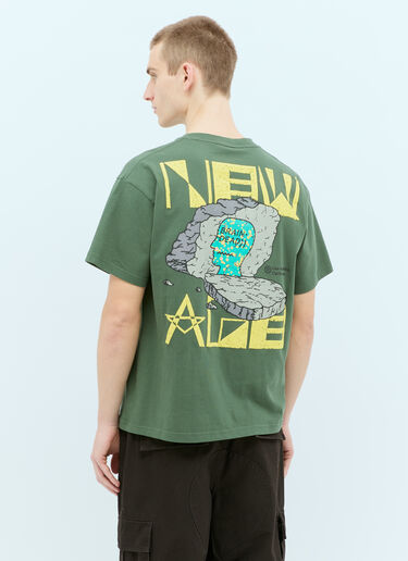 Brain Dead New Age T-Shirt Green bra0154003