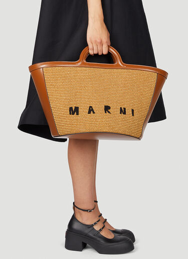 Marni Tropicalia Small Tote Bag Brown mni0247039