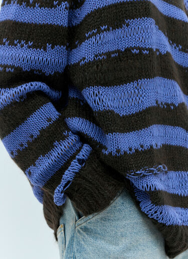 Acne Studios 仿旧条纹毛衣 紫色 acn0255004