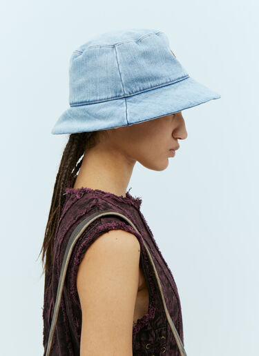 Acne Studios 로고 패치 데님 버킷 햇 블루 acn0353005