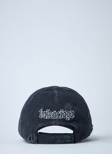 Balenciaga Logo Motif Baseball Cap Black bal0261012
