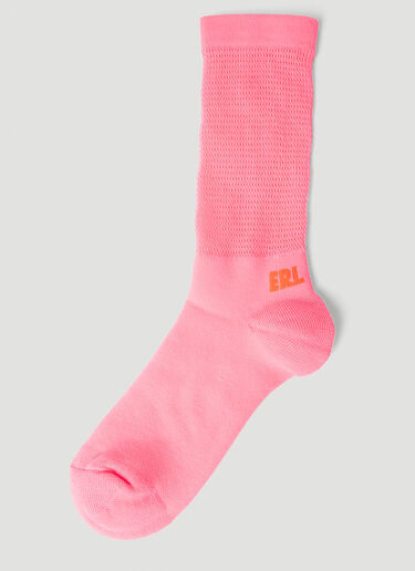 ERL Men's Openworks Socks in Pink | LN-CC®