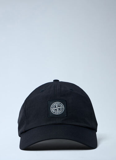 Stone Island Logo Patch Baseball Cap Black sto0164087