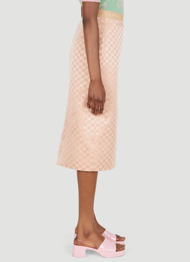 Gucci GG Jacquard Pencil Skirt Pink guc0250052
