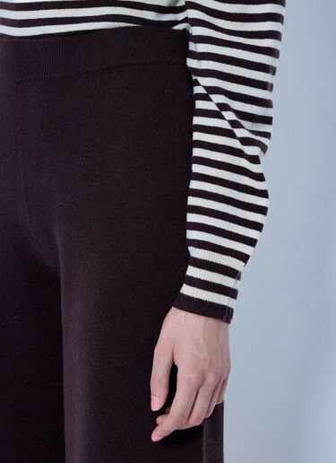 LN-CC® - Max Mara: Wide-Leg Knit Trousers - Dark Brown Max Mara Wide-Leg Knit Trousers Dark Brown max0266024