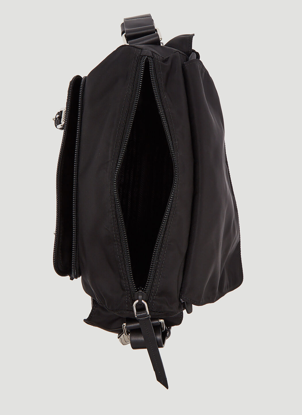 Prada nylon best sale studded shoulder bag