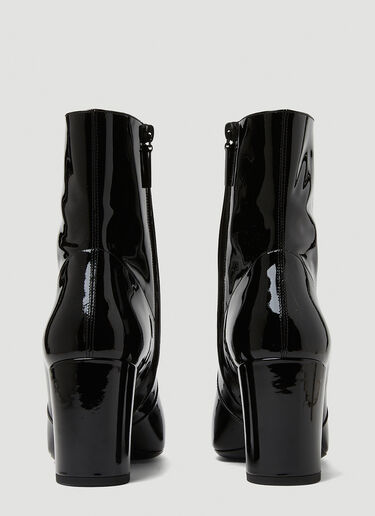 Saint Laurent Maxine Patent Ankle Boots Black sla0248019