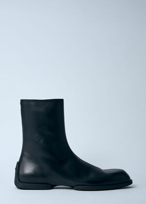 Jil Sander Leather Zip-Up Ankle Boot Pink jil0159002