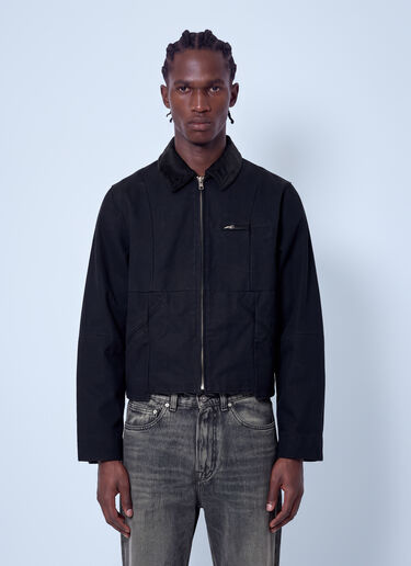 LN-CC® - VETEMENTS: Cut-Up Workwear Jacket - Black VETEMENTS Cut-Up Workwear Jacket Black vet0166001