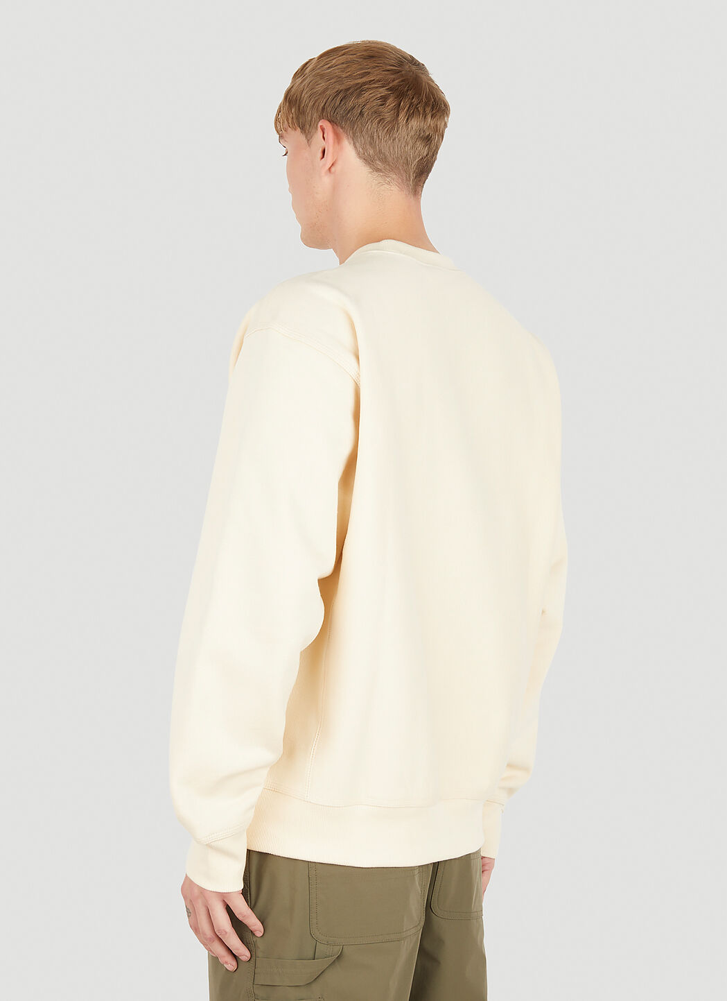 Cream carhartt sweatshirt best sale