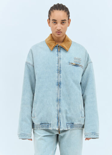 Miu Miu Padded Denim Jacket Blue miu0358003