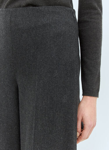 Max Mara 阔腿羊毛毡裤 灰色 max0258043