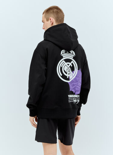 Y-3 x Real Madrid ロゴプリント フード付きスウェットシャツ ブラック rma0156011