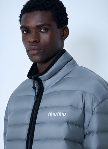 Miu Miu Lightweight Pongé Down Jacket Grey miu0162010