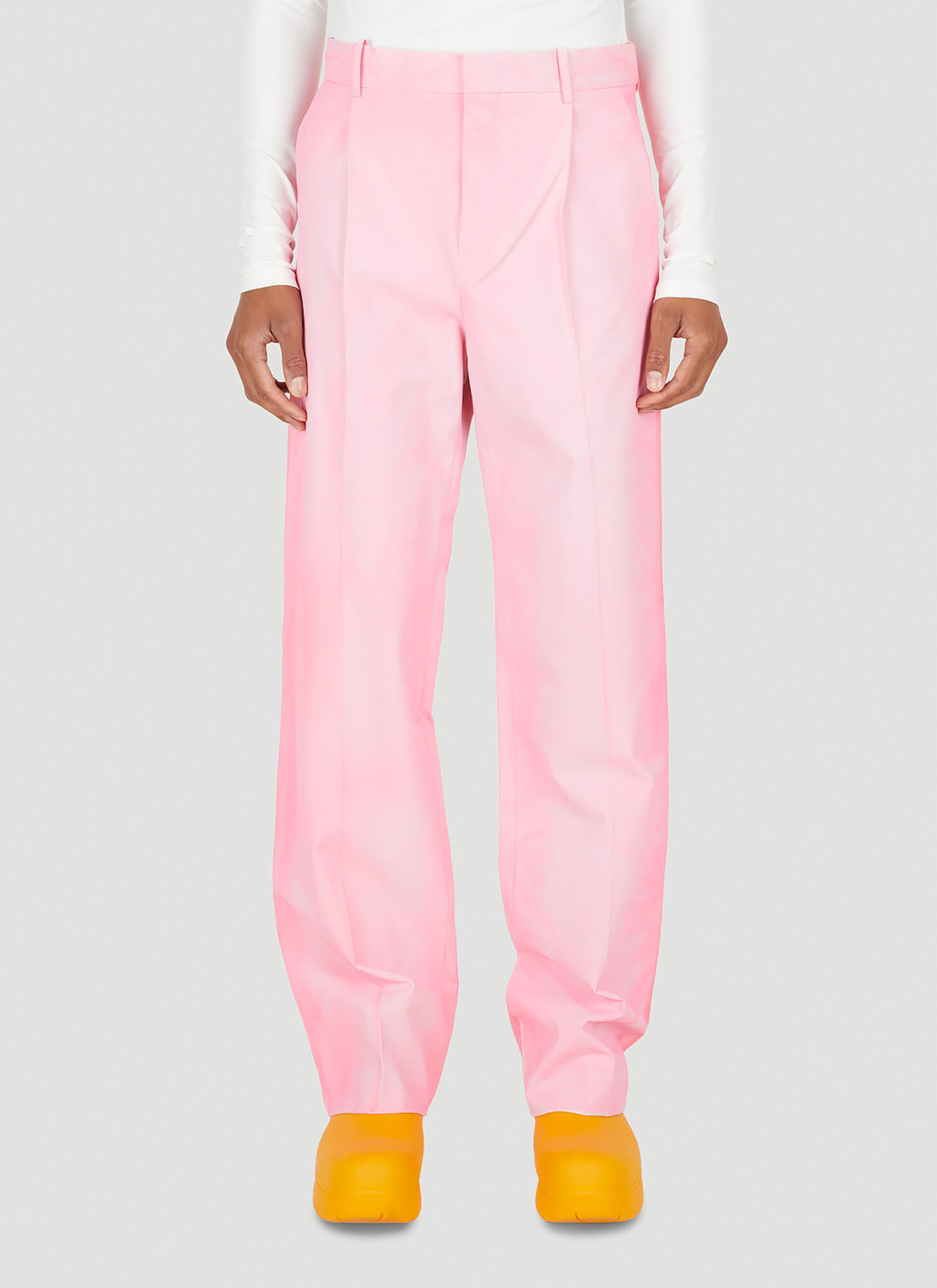 Shop Botter Classic Wide Leg Pants In Pink