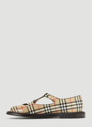 Burberry Vintage-Check T-Bar Shoes Beige bur0239032