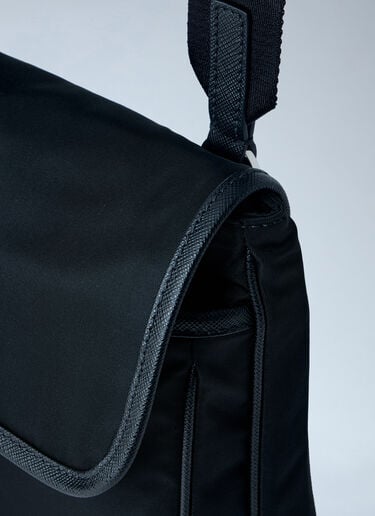 Prada Re-Nylon and Saffiano Leather Shoulder Bag Black pra0164012