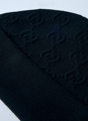Gucci GG Wool-Blend Beanie Black guc0159079