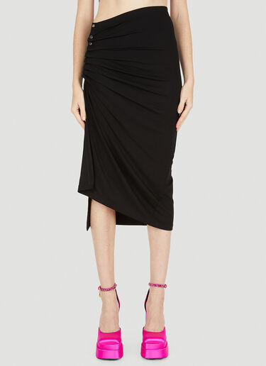 Rabanne Draped Skirt Black pac0251031