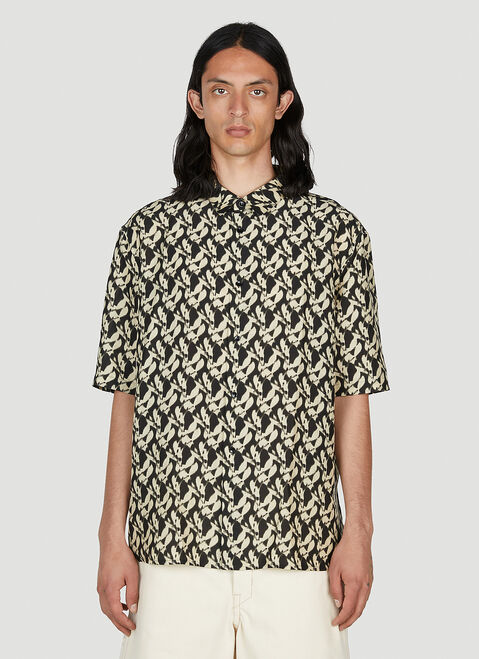 Saint Laurent Graphic Print Shirt Black sla0154010