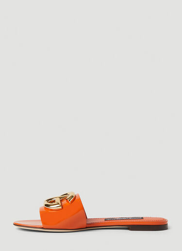 Dolce & Gabbana Logo Plaque Sandals Orange dol0249059