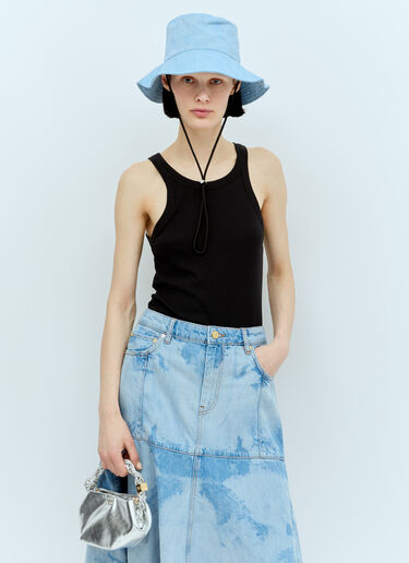 GANNI Denim Bucket Hat Blue gan0256023