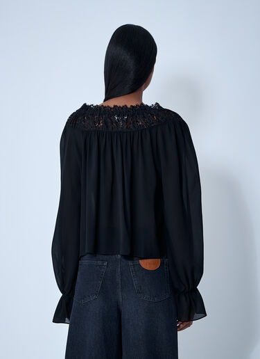 Lace-Trim Top Chloé Lace-Trim Top Black chl0261004