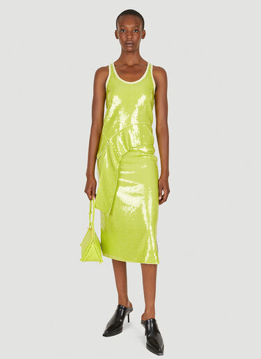 Helmut Lang Sequin Skirt Green hlm0249015
