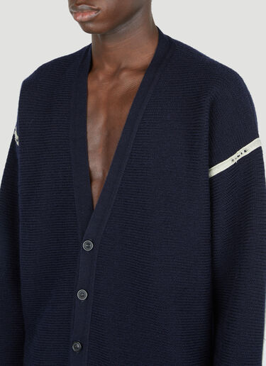 Maison Margiela Elbow Patch Knit Cardigan Navy mla0154006