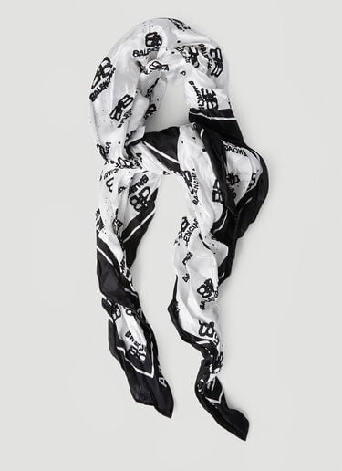 Balenciaga BB Icon Silk Scarf White bal0251024