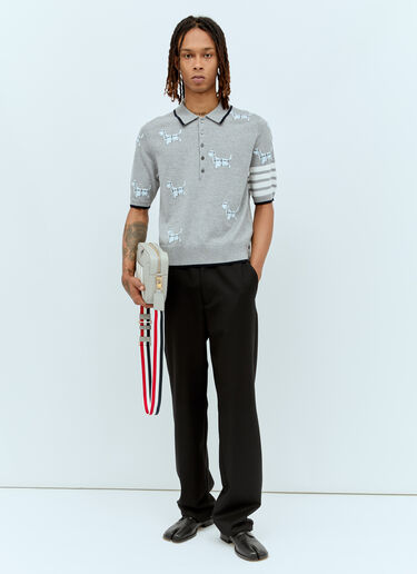 Thom Browne Hector Icon Polo Shirt Grey thb0155008