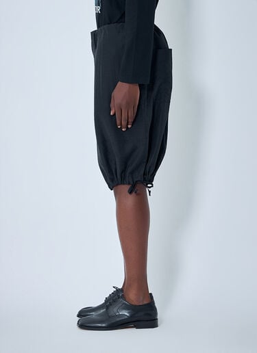 Yohji Yamamoto Drawstring Hem Shorts Black yoy0164010