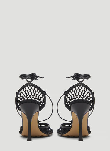 Bottega Veneta Mesh Ankle-Strap Heels Black bov0243032