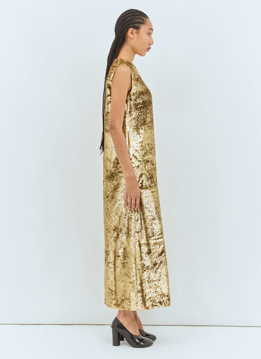 The Row Louane Maxi Dress Gold row0258004