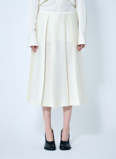 TOTEME Wool Silk Twinflower Skirt Cream tot0259036