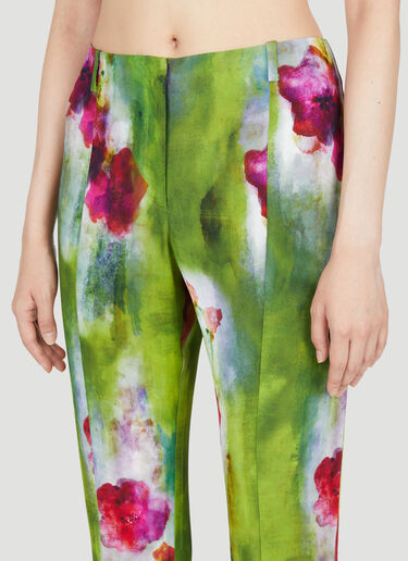 Floral Print Flared Pants Acne Studios Floral Print Flared Pants Green acn0254034