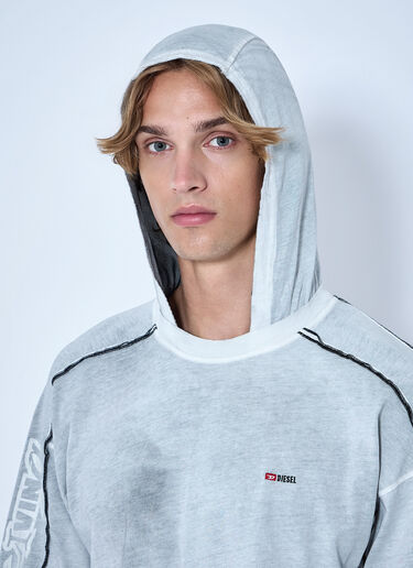 Diesel T-Riven-Ls Hoodie Grey dsl0163006
