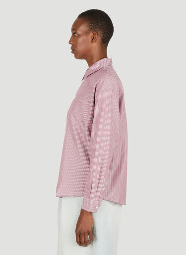 A.P.C. Striped Boyfriend Shirt Burgundy apc0250008