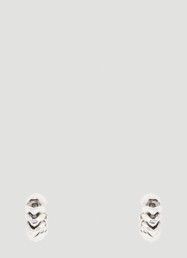 Bottega Veneta Twisted Hoop Earrings Silver bov0253090