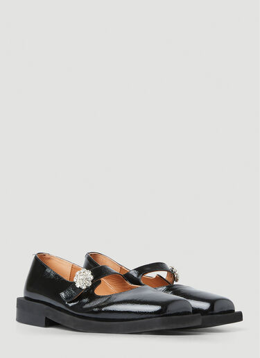 GANNI Wide Mary Jane Flats Black gan0251027