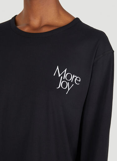 More Joy Embroidered Long Sleeve T-Shirt Black mjy0347014