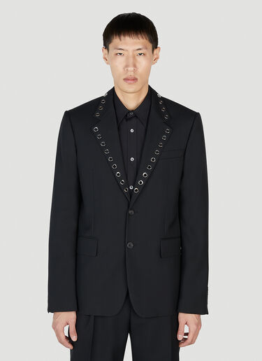 Alexander McQueen Eyelet Blazer Black amq0151020